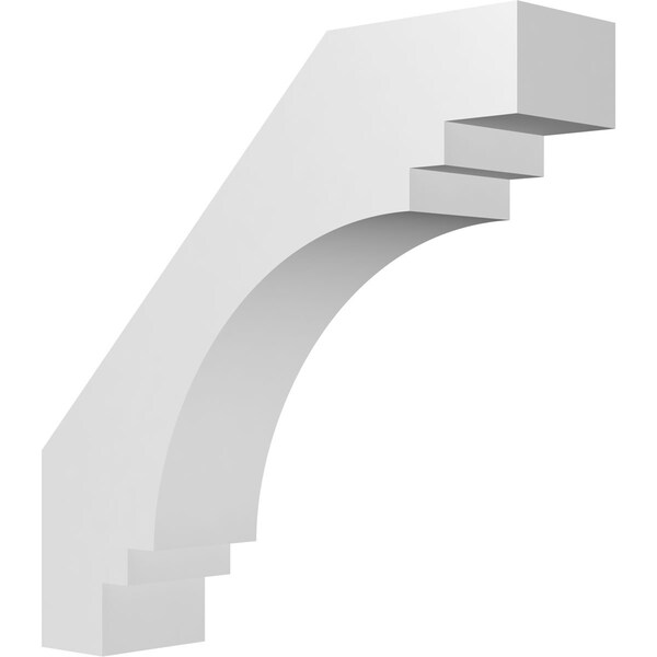 Ekena Millwork 3-in. W x 12-in. D x 12-in. H Pescadero Architectural Grade PVC Knee Brace BRCP03X12X12PEC - main